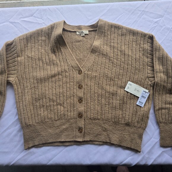 Woman Rip Curl Taupe Cardigan Sweater- Large - Picture 1 of 1
